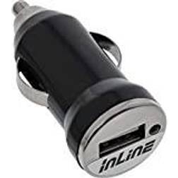 InLine 31502K USB FZ laddare strömadapter, 12/24 V DC till 5 V DC/1A, mini