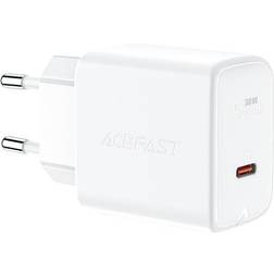 Acefast GaN Väggladdare USB-C 30W Vit