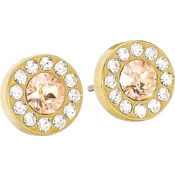 Blomdahl Brilliance Halo Earrings - Gold/Pink/Transparent