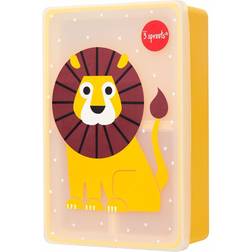 3 Sprouts Silicone Bento Food Box, Lion/Yellow
