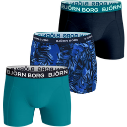 Björn Borg Boxerkalsong 3-pack Turkos/Print/Navy
