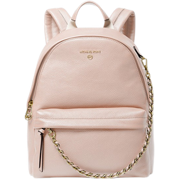 Michael Kors Slater Medium Pebbled Leather Backpack - Soft Pink/Gold