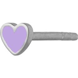 Stine A Petit Love Heart Sorbet Earring - Silver/Purple