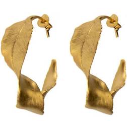 Hultquist Twisted Leaf Earrings - Gold