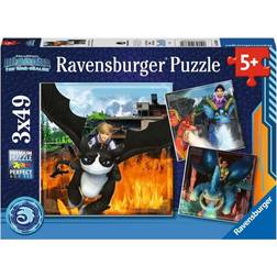 BRIO How To Train Your Dragons Pussel 3x49 bitar Ravensburger