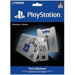 Pyramid Playstation Tech-klistermärken, set med 26 klistermärken datorer, mobiltelefoner surfplattor officiella varor