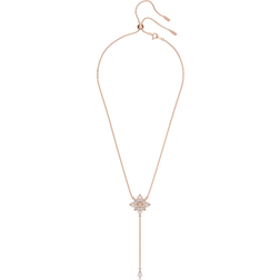 Swarovski Stella Y Necklace - Rose Gold/Transparent