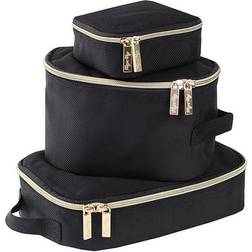 Itzy Ritzy 3-Piece Pack Like A Boss Packing Cubes In Black/gold Black Set Of 3