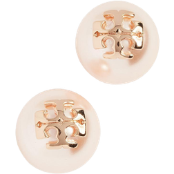 Tory Burch Stud Earrings - Rose Gold/Pearl