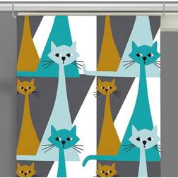 Arvidssons Textil Panelgardiner Katten Kitty Gul/Turkos