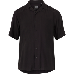 Only & Sons Regular Fit Resort Collar Shirt - Black