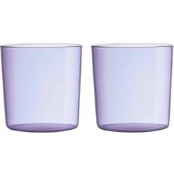 Design Letters DL Kids Eco Drinking Glass 2-p Purple