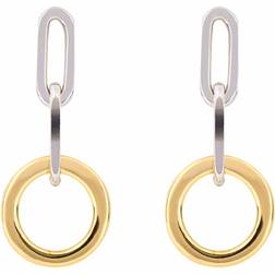 Fiorelli Open Circle Chain Link Yellow Gold Plating Drop Earrings E6223