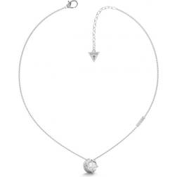Guess Moon Phases Necklace - Silver/Transparent
