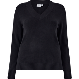 Vila Curve Cosy Knit Sweater - Black