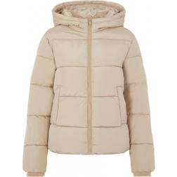 Pieces Pcbee New Short Puffer Jacket Silver Mink