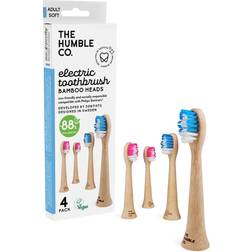 The Humble Co. Electric Toothbrush Bamboo Heads Soft 4-pack