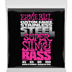 Ernie Ball Super Slinky Stainless Steel Electric Bass Strings 45-100 Gauge