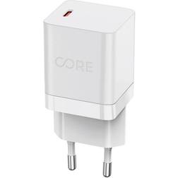Forever Core 20W Väggladdare med USB-C Power Delivery Vit