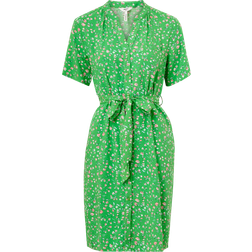Object Floral Shirt Dress - Artichoke Green