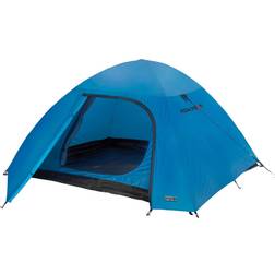 High Peak dome tent Kiruna 4 (blue/grey, model 2023, with porch for luggage)