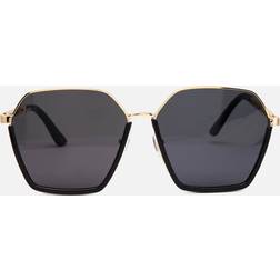 Jeepers Peepers Oversized Hexagon Frame Black