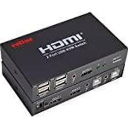 Roline KVM Switch, HDMI 4K, USB, 1 bruger 2 pc'er (14.01.3426)