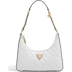 Guess Giully Top-Zip Shoulder Bag - White