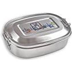 Sigikid 25100 rostfritt stål matlåda hund grön lunchlåda BPA-fri för flickor och pojkar lunchlåda rekommenderas från 2 år rostfritt stål