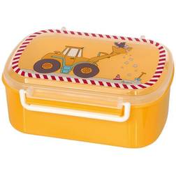 Sigikid 25267 matlåda Bodo grävmaskin, BPA-fri, säker, lätt, med strykstängning, matlåda med insats – för smörtid, frukost, dagis, för barn från 2 år, gul/bodo grävmaskin 17 x 11 x 7 cm