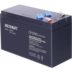 Voltcraft CE12V/9Ah VC-12668685 Blybatteri 12 V 9 Ah Bly AGM (B x H x D) 151 x 100 x 65 mm Stickkontakt 6.35 mm Underhållsfri