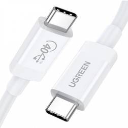 Ugreen USB-C kabel USB4, Thunderbolt 3, QC4 100W, 20V/5A, 0.8m