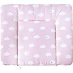 Roba Omklädningsdyna"Litet moln rosa" mjuk skötmatta 85 x 75 cm, skötbordsunderlägg, PU-belagd