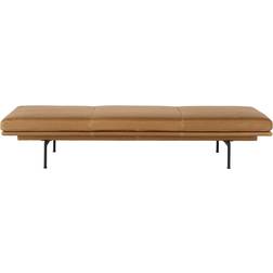 Muuto Outline Daybed Black/ Leather/Cognac Soffa 200cm