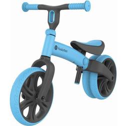 Yvolution 5024450, junior balsam, blå, flera justerbart styre och säte, punkteringssäkra 9-tums hjul, flexibel barnbalanscykel från 18 månader