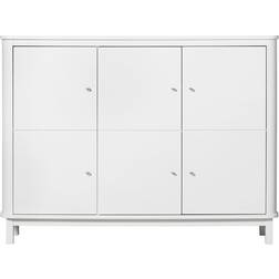 Oliver Furniture Wood multiskåp garderob vit/ Förvaringsskåp