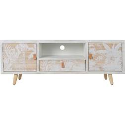 Dkd Home Decor furniture White Wood Bamboo 140 TV-bänk
