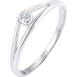 Elli Geo Engagement Ring - Silver/Diamond