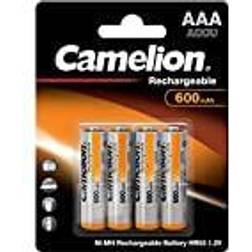 Camelion HR03 1,2 V 600 mAh AAA Micro nickel metall hydrid uppladdningsbart batteri (paket med 4)