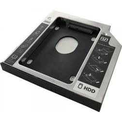3GO Adapter bärbar dator 3 HDDCADDY127 DVD-plats HD/SSD 2,5 tum/6,35 SATA-kontakt, inkl. skruvmejsel/monteringsskruvar