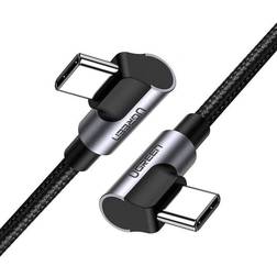 Ugreen 90° Double Angled USB-C to USB-C Cable 60W Svart/grå