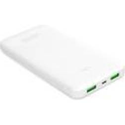 Puro White Fast Charger Power Bank Power bank for smartphones and tablets 10000 mAh, 2xUSB-A 1xUSB-C (white)