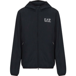 EA7 Core Logo-Print Shell Hooded Jacket