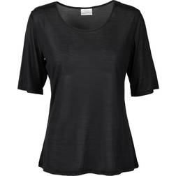 Lady Avenue Silk T-shirt - Black