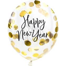 PartyDeco Latex Balloons Happy New Year 3-pack