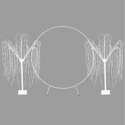 MonsterShop Wedding Moongate White Arch 2m/200cm 2 Willow Light