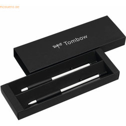 Tombow PLZ-211-3 Pennor Set Zoom 707 kulspetspenna med tryckpenna, vit/svart