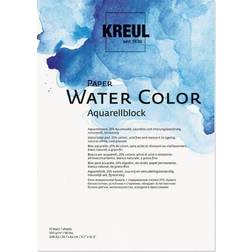 Kreul 69012 – Paper Water Color, akvarellblock, DIN A3, 200 g/m, 10 ark, syrafri och åldringsbeständig, naturvit, för målning med akvarell- och gouachfärger