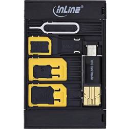 InLine 35091 SIM-BOX, simkortsadapter och tillbehörslåda med OTG-kortläsare