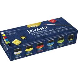 Kreul Javana Fabric Paint Set Basic Colours, set med 6 färger